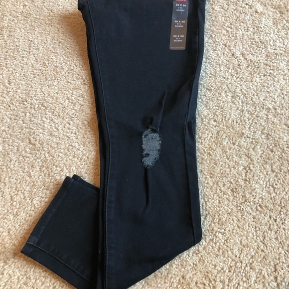 Levi’s 711 Skinny blue mid rise distressed denim jeans pants zip up 30 x 30 - Picture 4 of 9